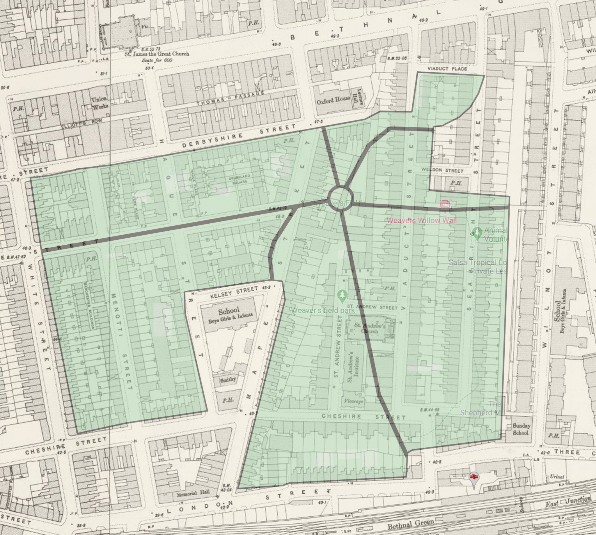 The lost streets of Weavers Fields, Part two Demolition (1938 1968