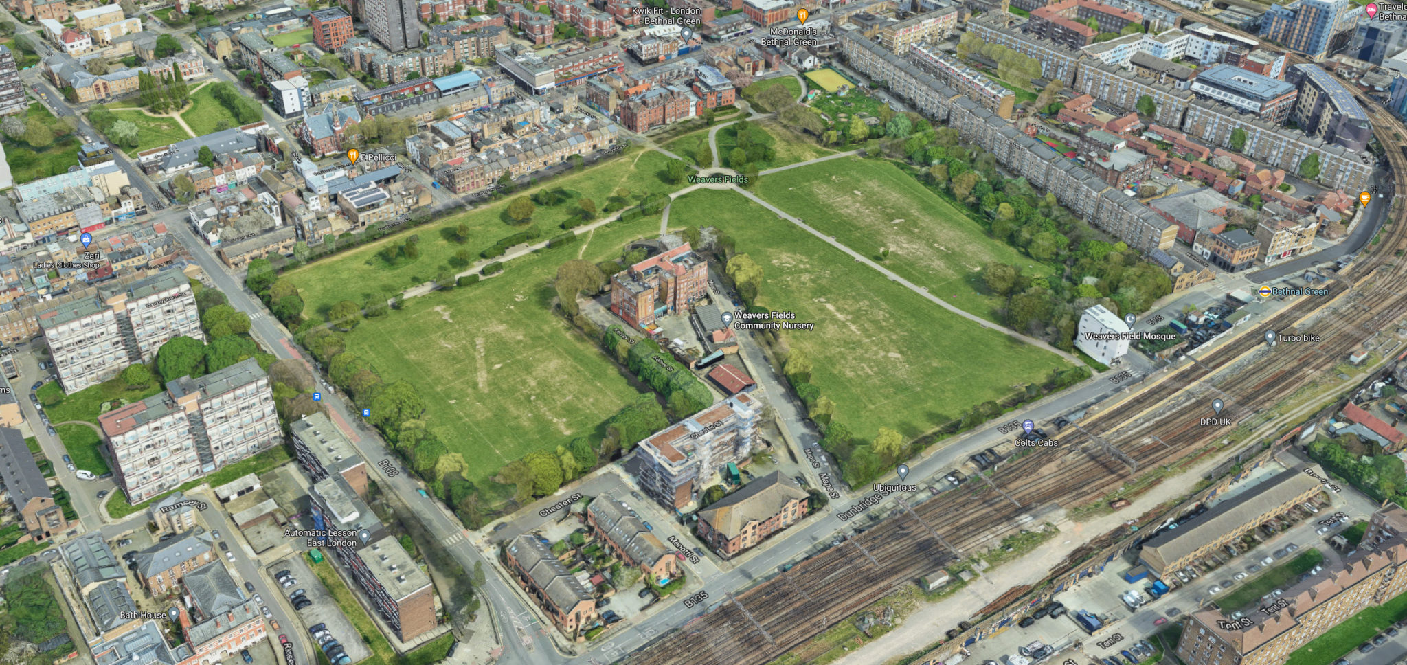 The lost streets of Weavers Fields, Part one Growth (1700 1938